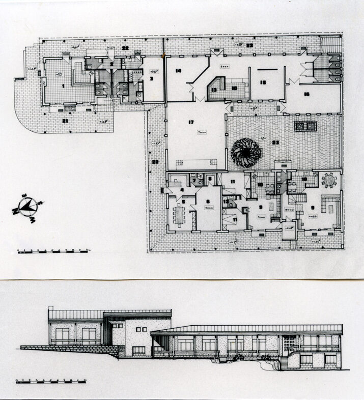 Auxiliary Building (Nebengebäude) plan and elevation