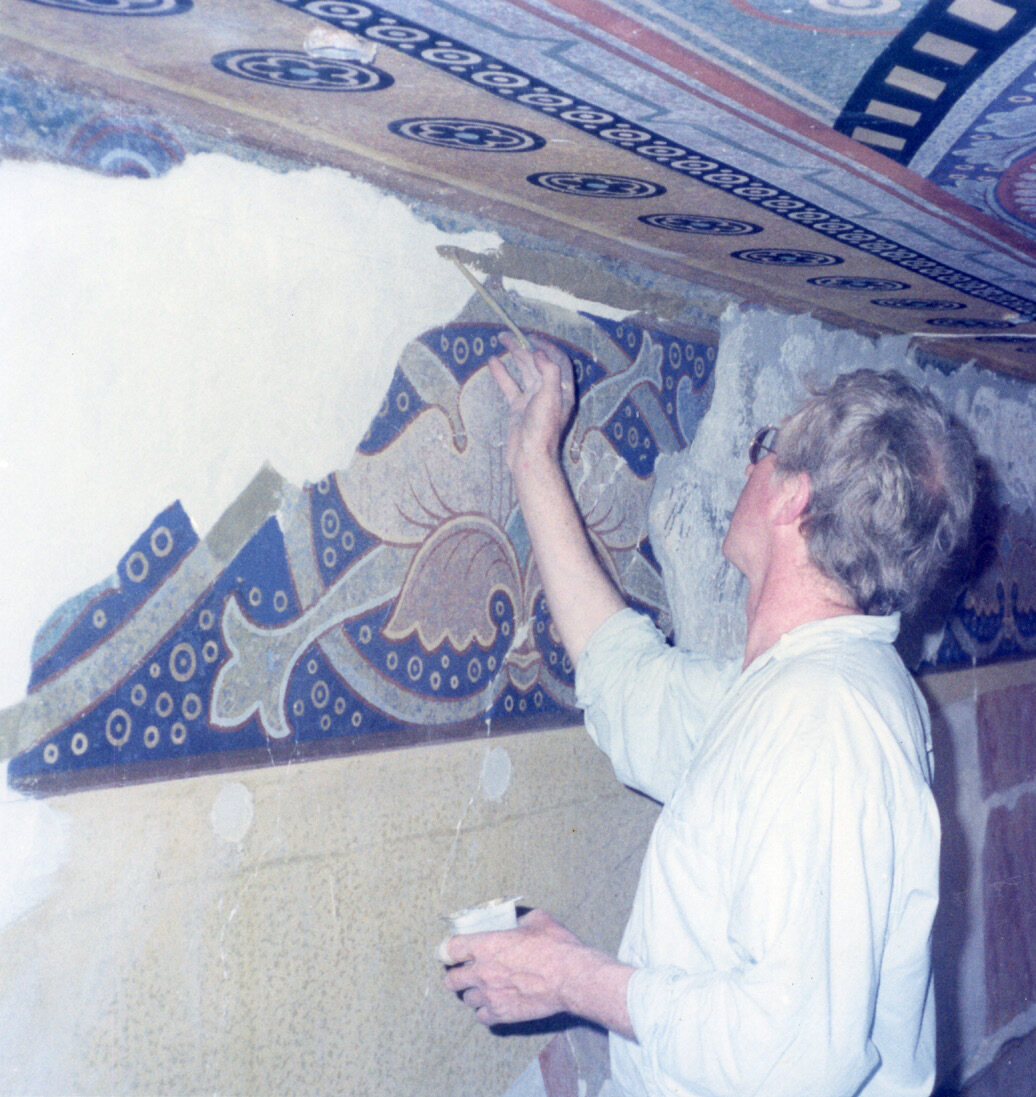 Fresco repair on site