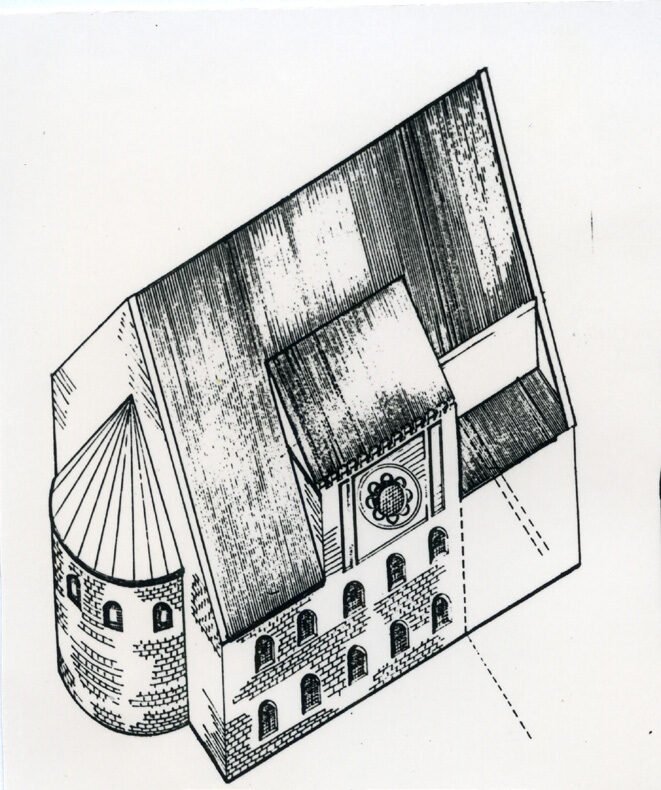 Roof before reconstruction, axonometric sketch