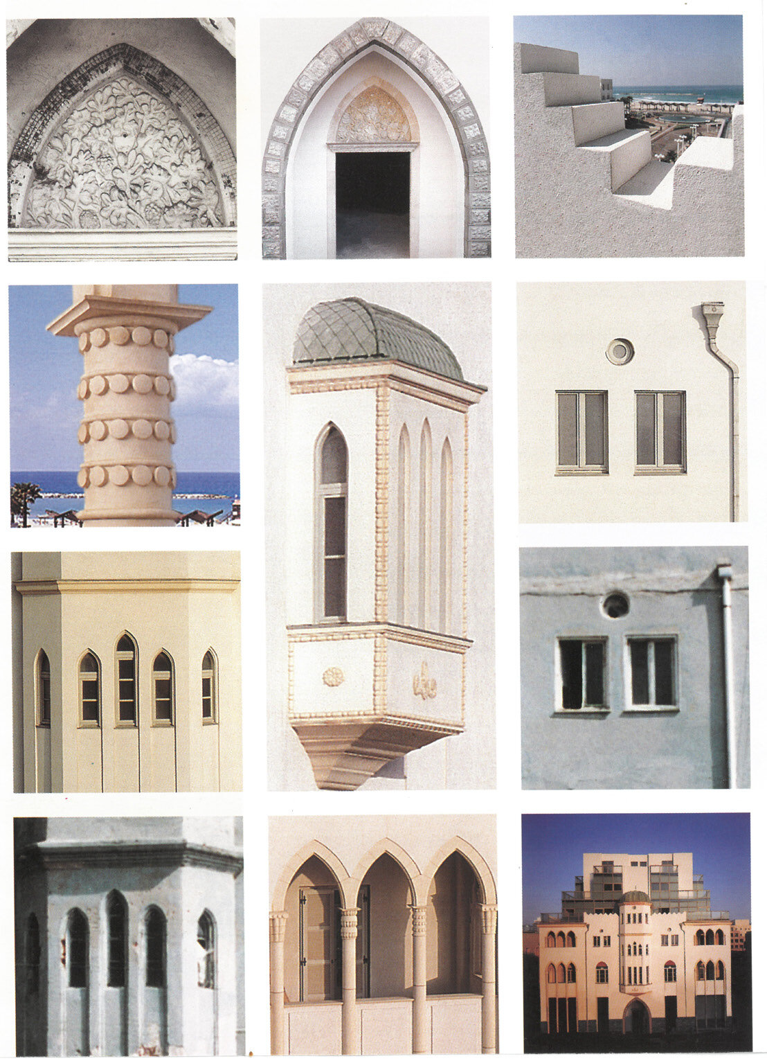 Collage of restored façade details