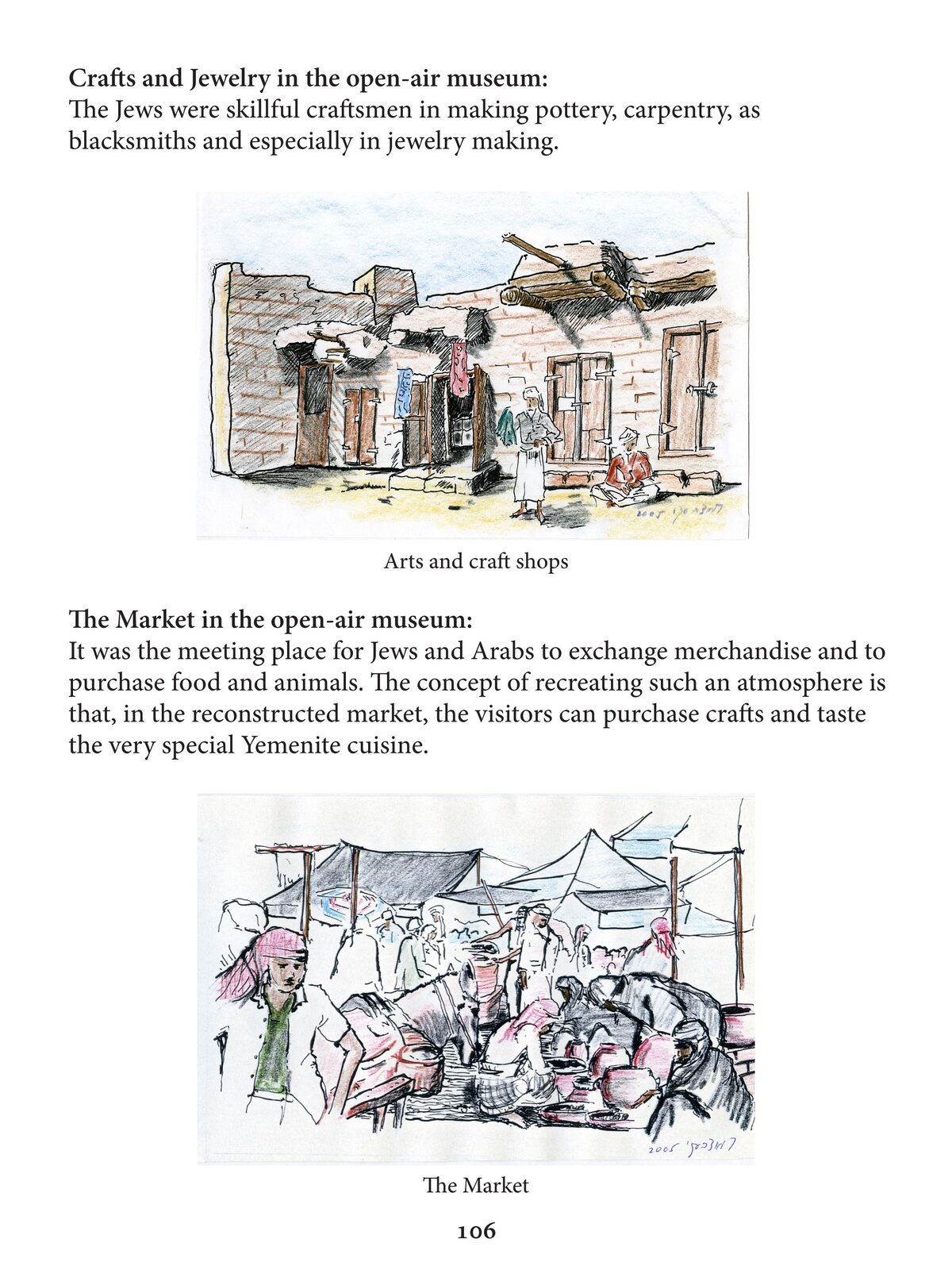 Open-air museum market scene